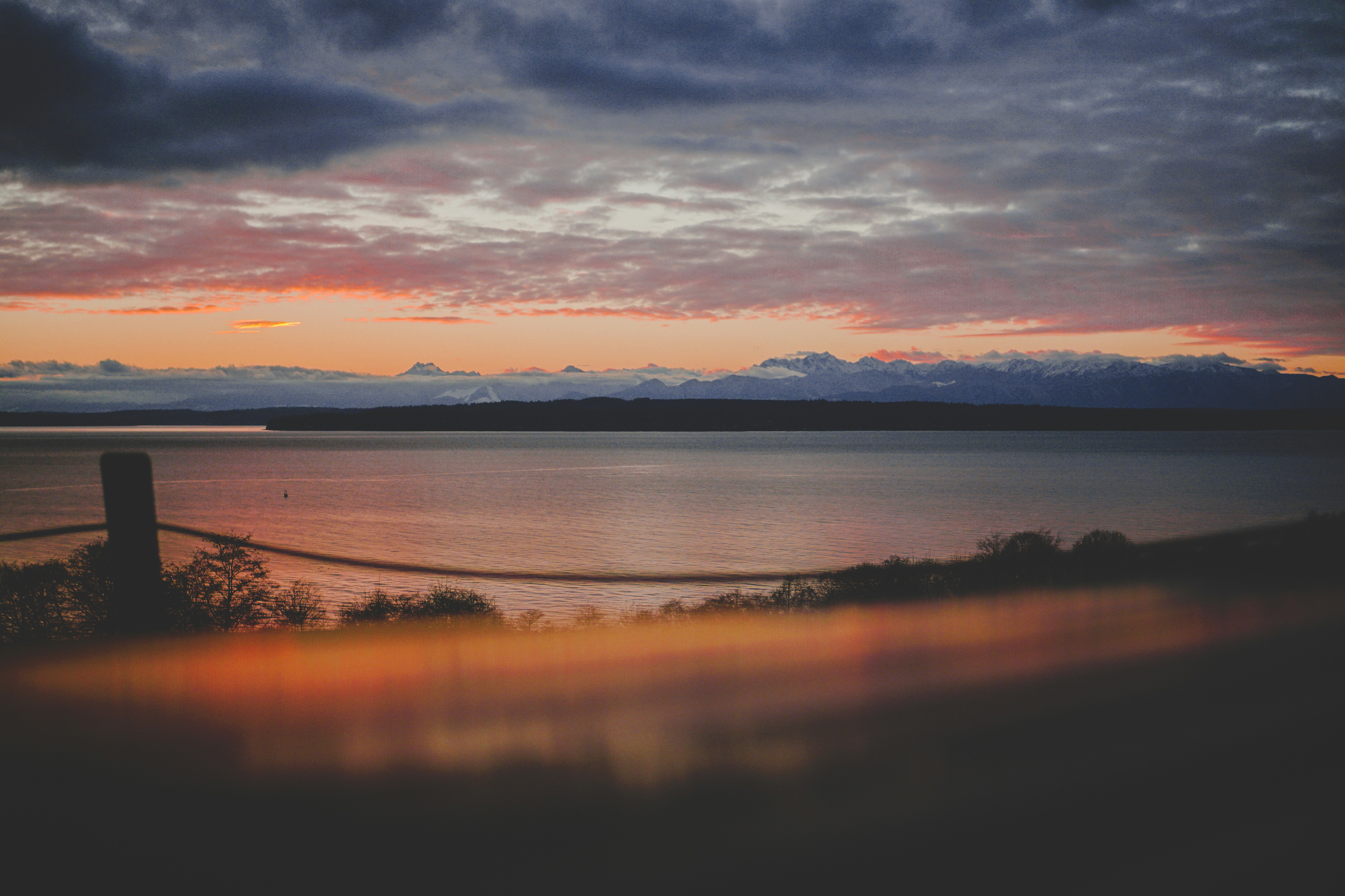 Shoreline WA at sunset |