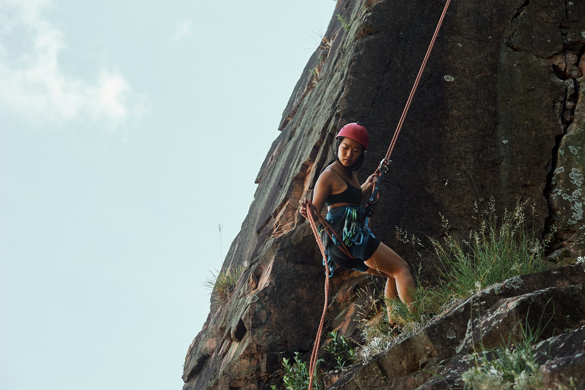 woman climbing |