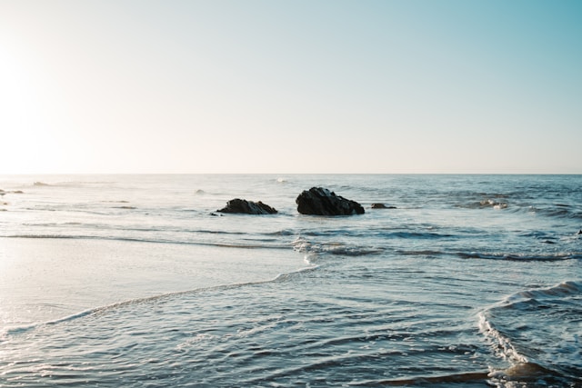 Santa Barbara waves and rocks |