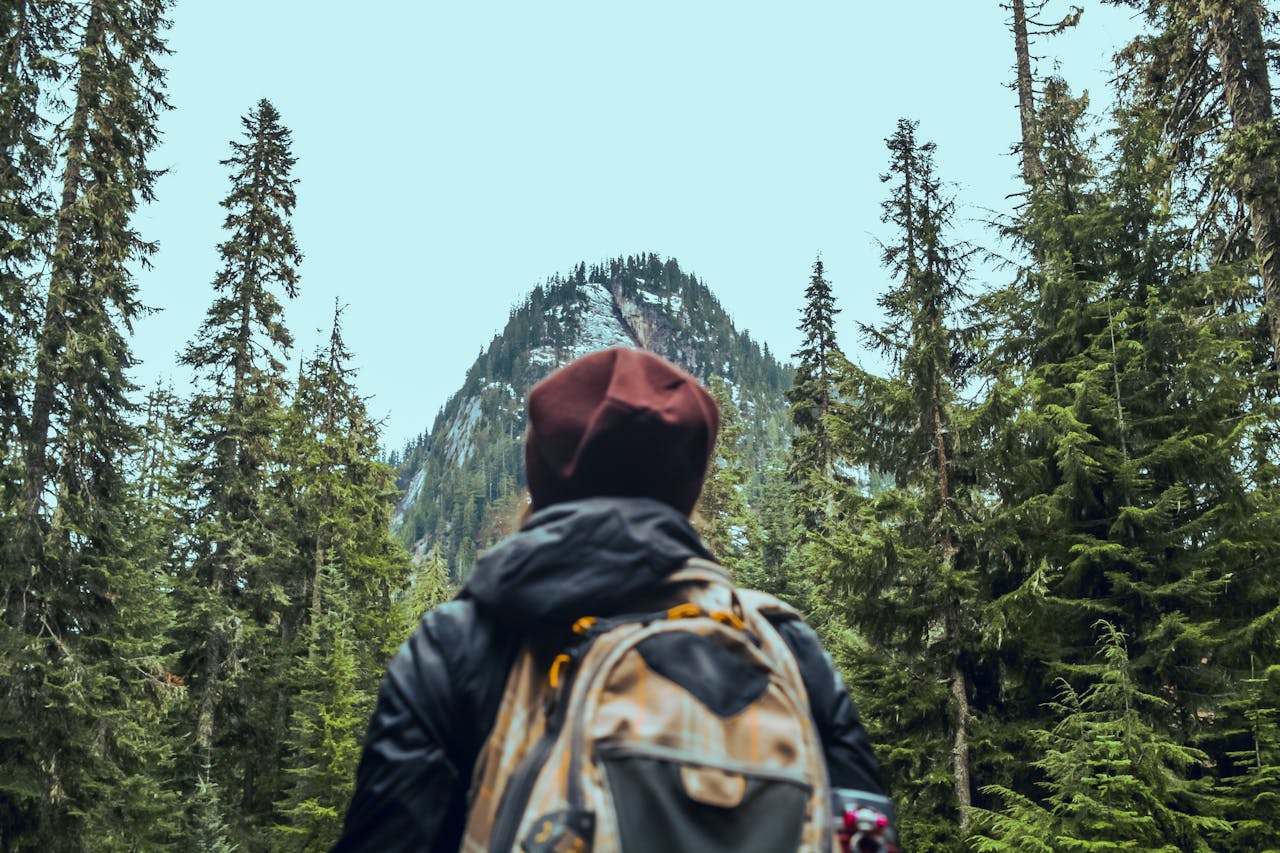 man hiking |